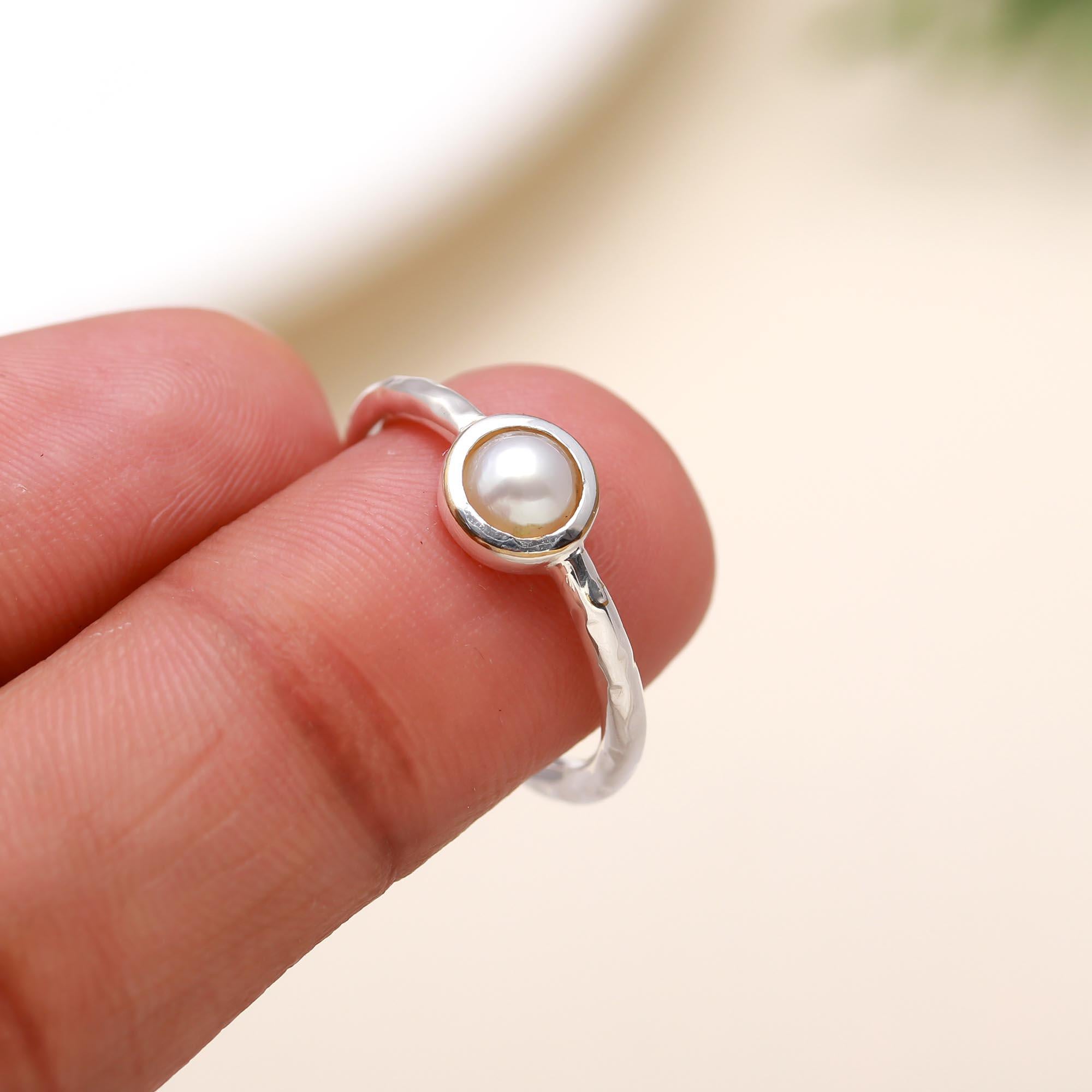 925 Sterling Silver Pearl Ring