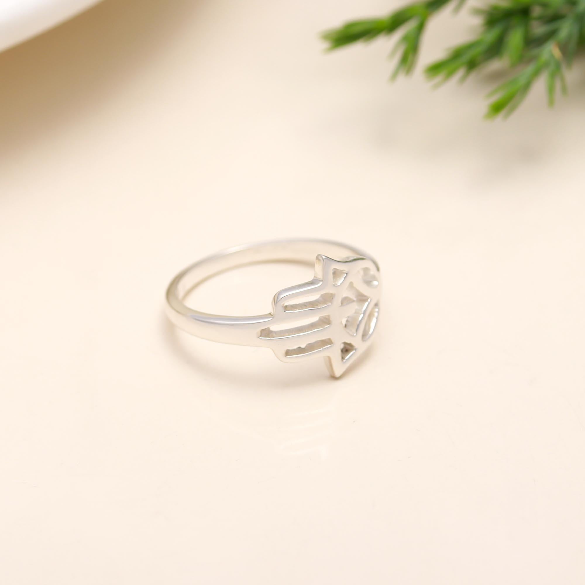 925 Silver Hamsa Hand Ring