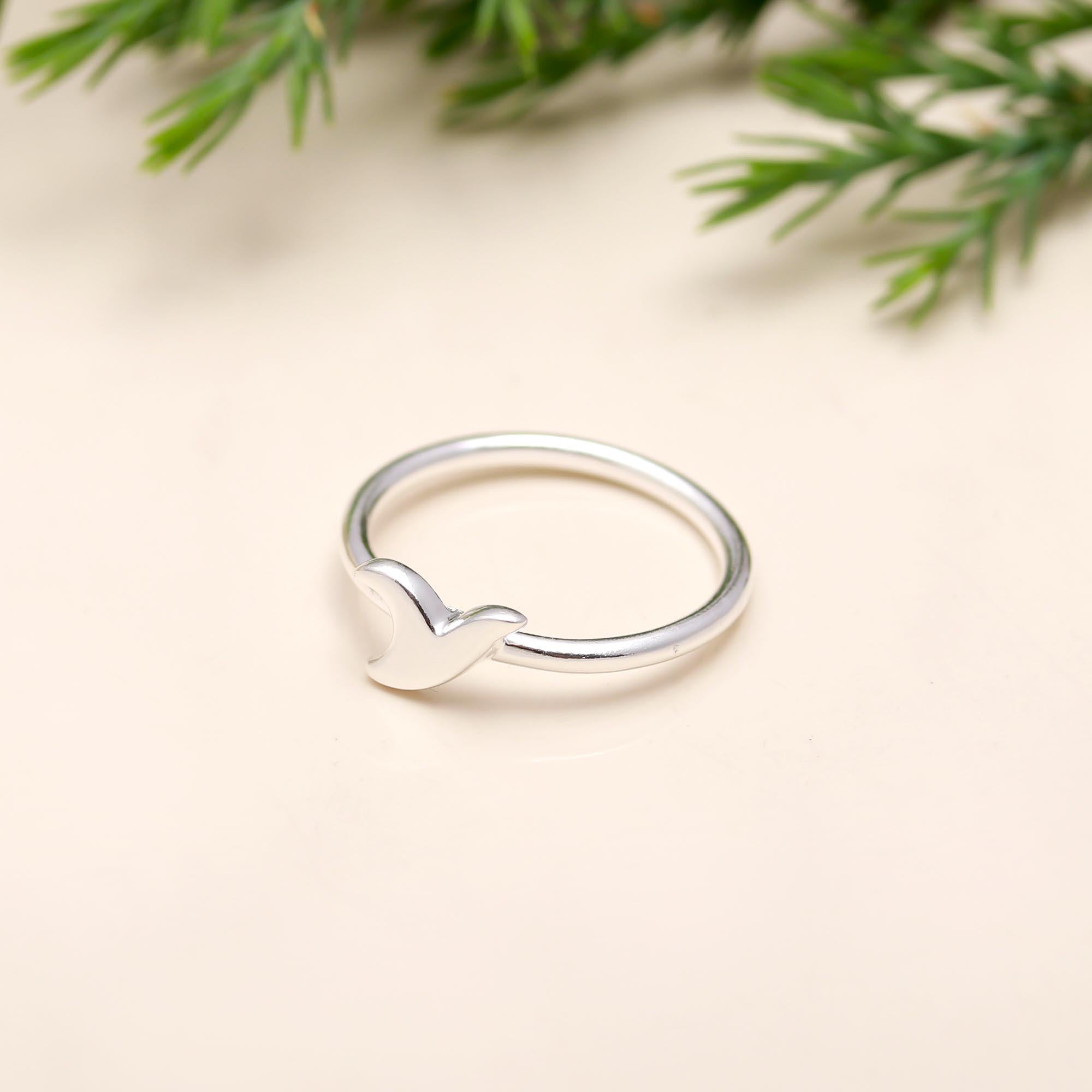 925 Silver Whale Tail Ring