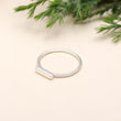 Solid 925 Silver Long Bar Ring