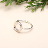 925 Sterling Silver Round Circular Ring