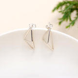 925 Sterling Silver Geometrical Stud Earring