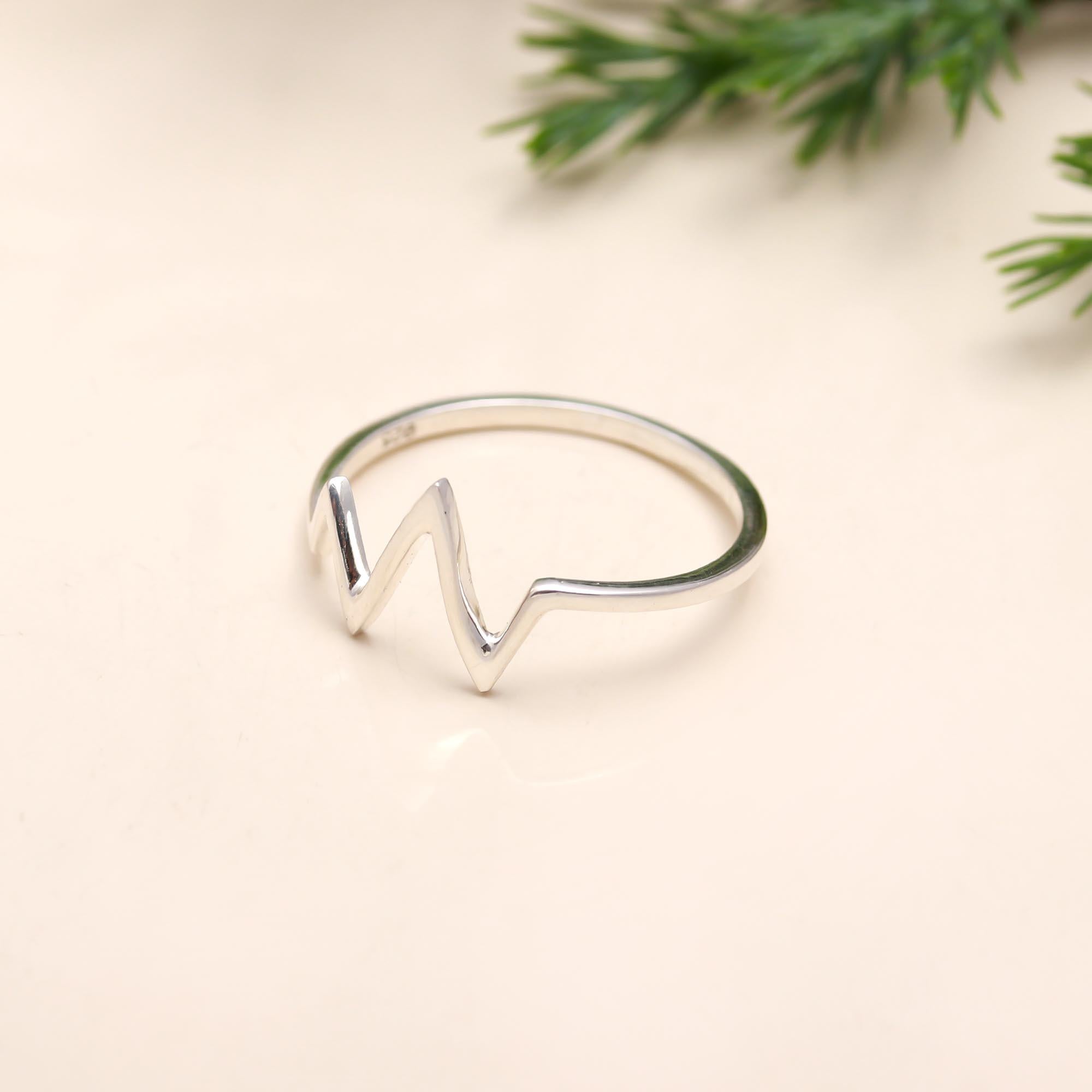 925 Silver Zigzag Open Band Ring