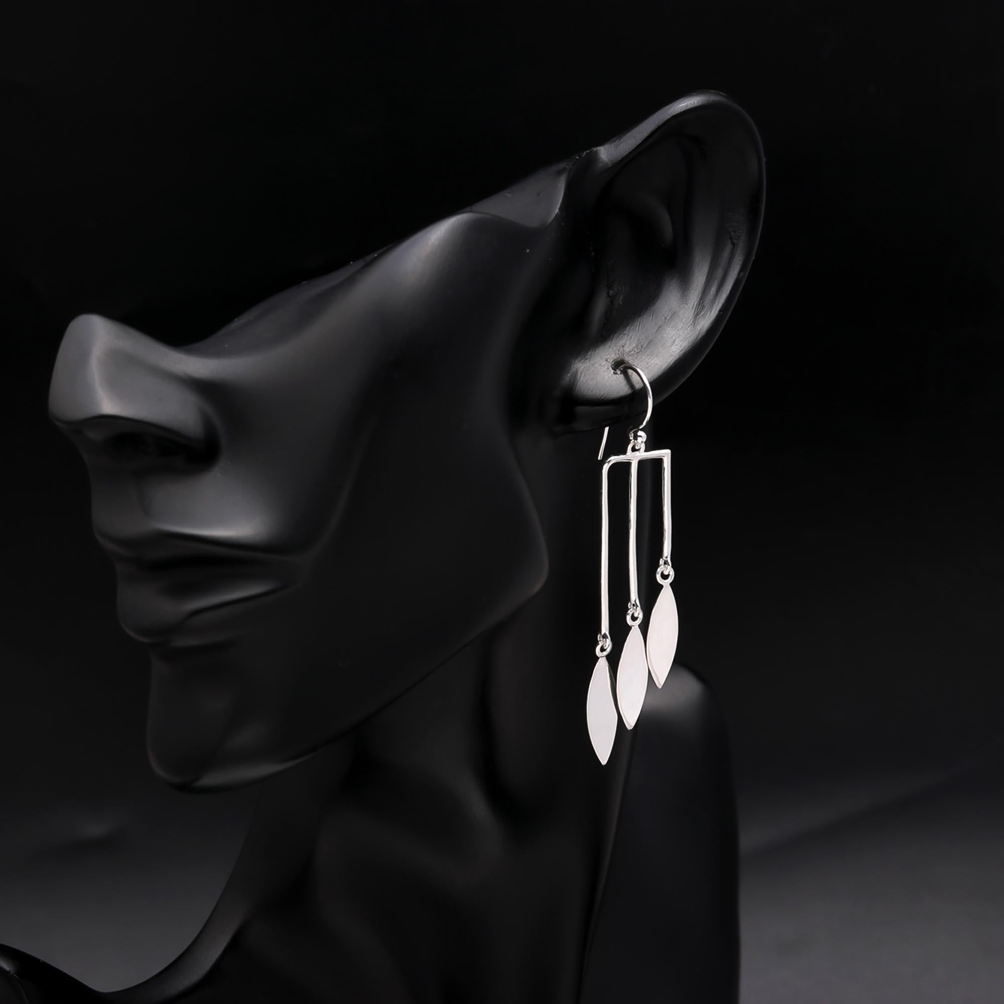 925 Sterling Silver Multi-Drop Dangle Earrings