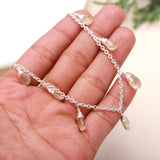 925 Sterling Silver Citrine Designer Necklace Anchor Chain