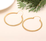 Designer Brass Bali Hoop Earrings