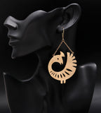 Designer Brass Peacock Earrings