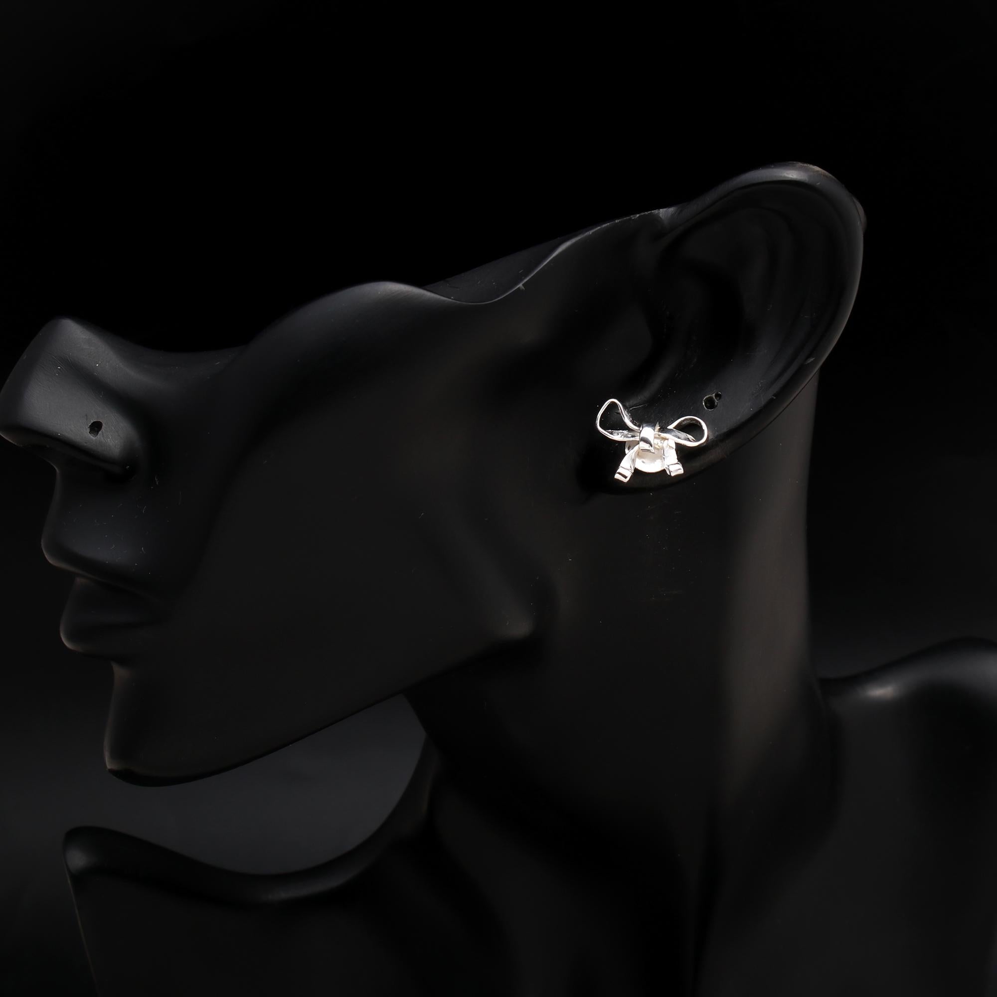 925 Silver Bow Knot Stud Earrings