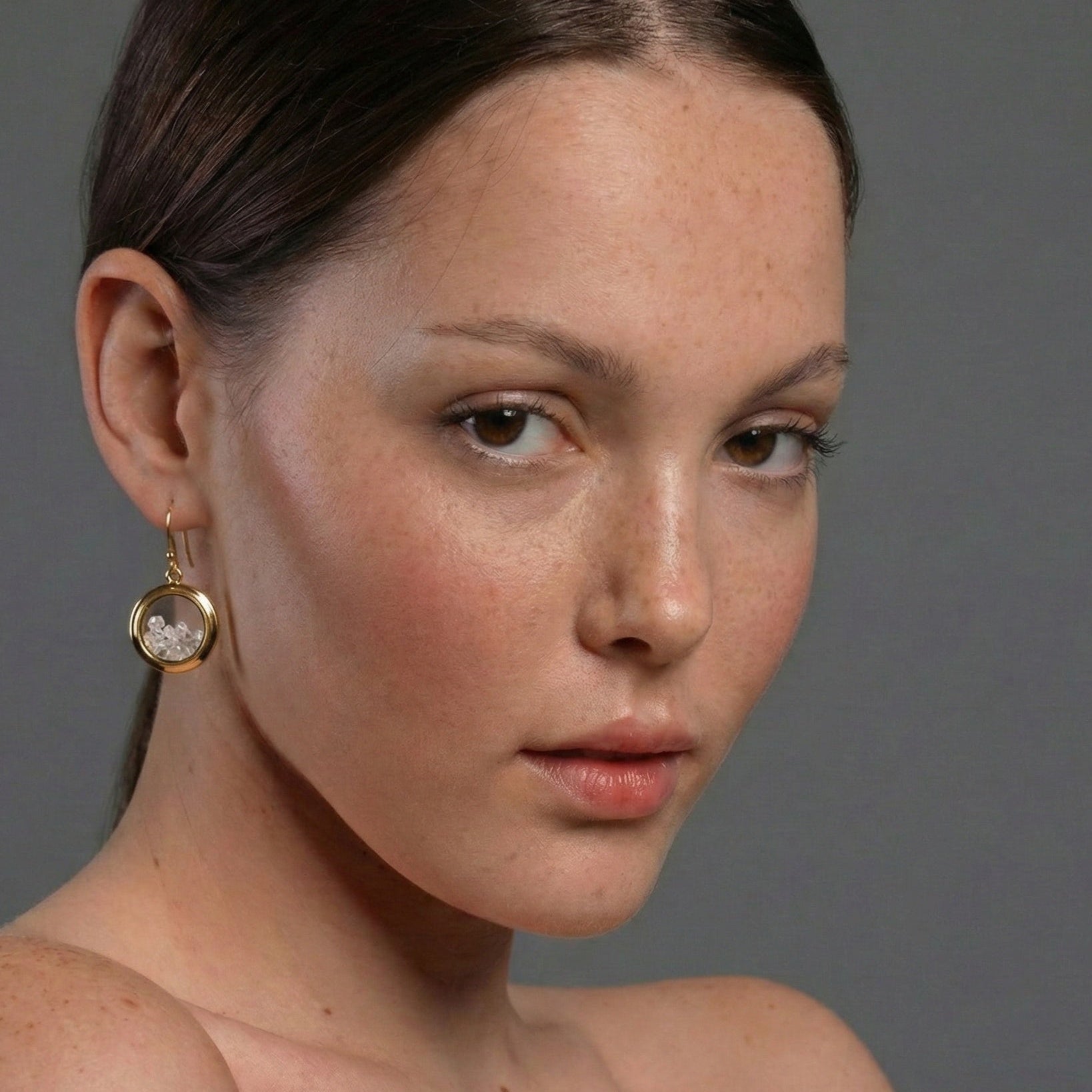 The Crystal Dial: Watch Inspired Quartz Earrings