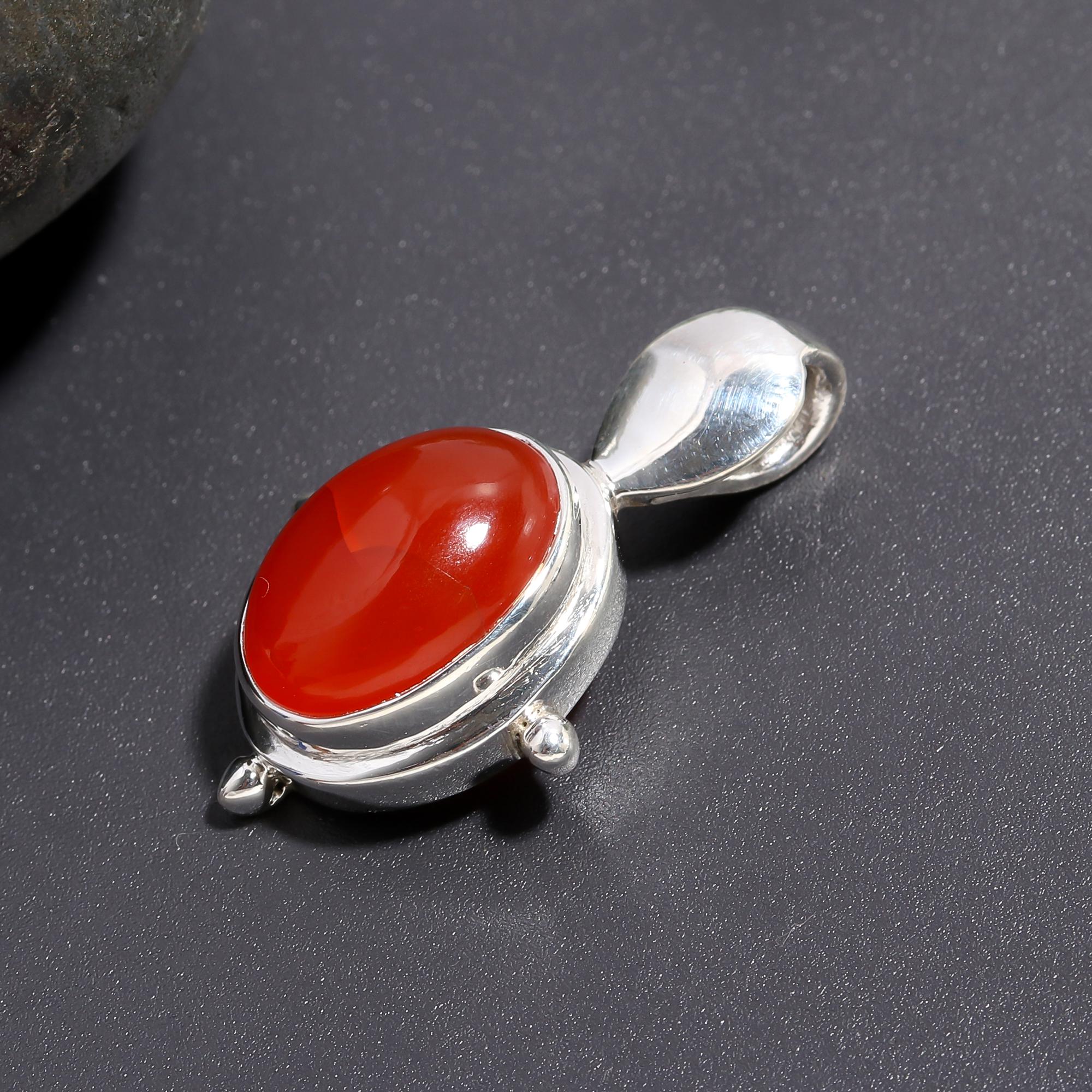 925 Silver Carnelian Pendant