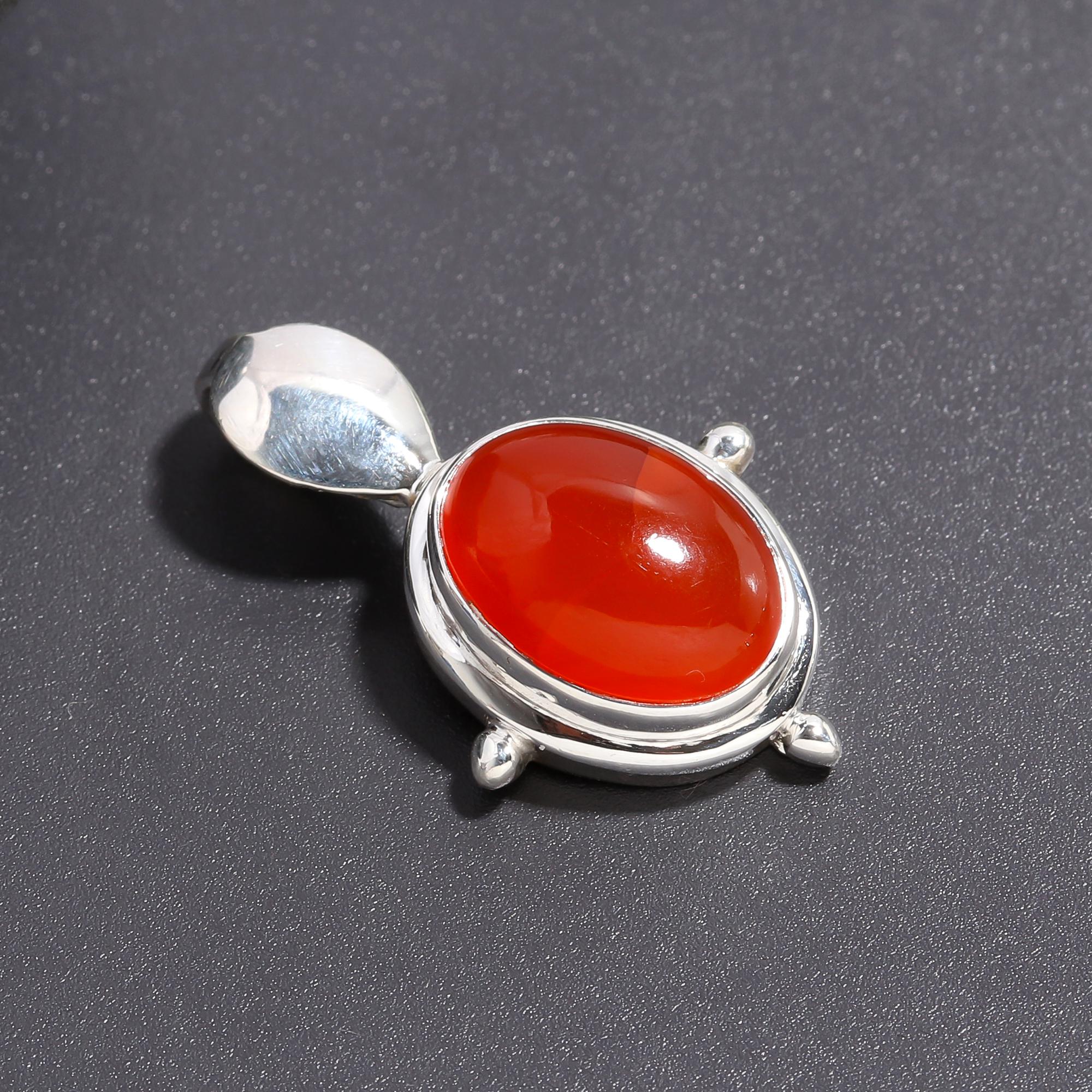 925 Silver Carnelian Pendant