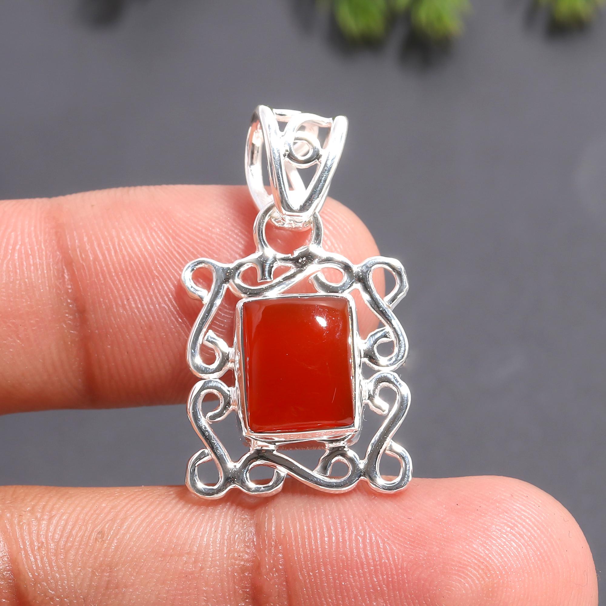 925 Silver Carnelian Pendant
