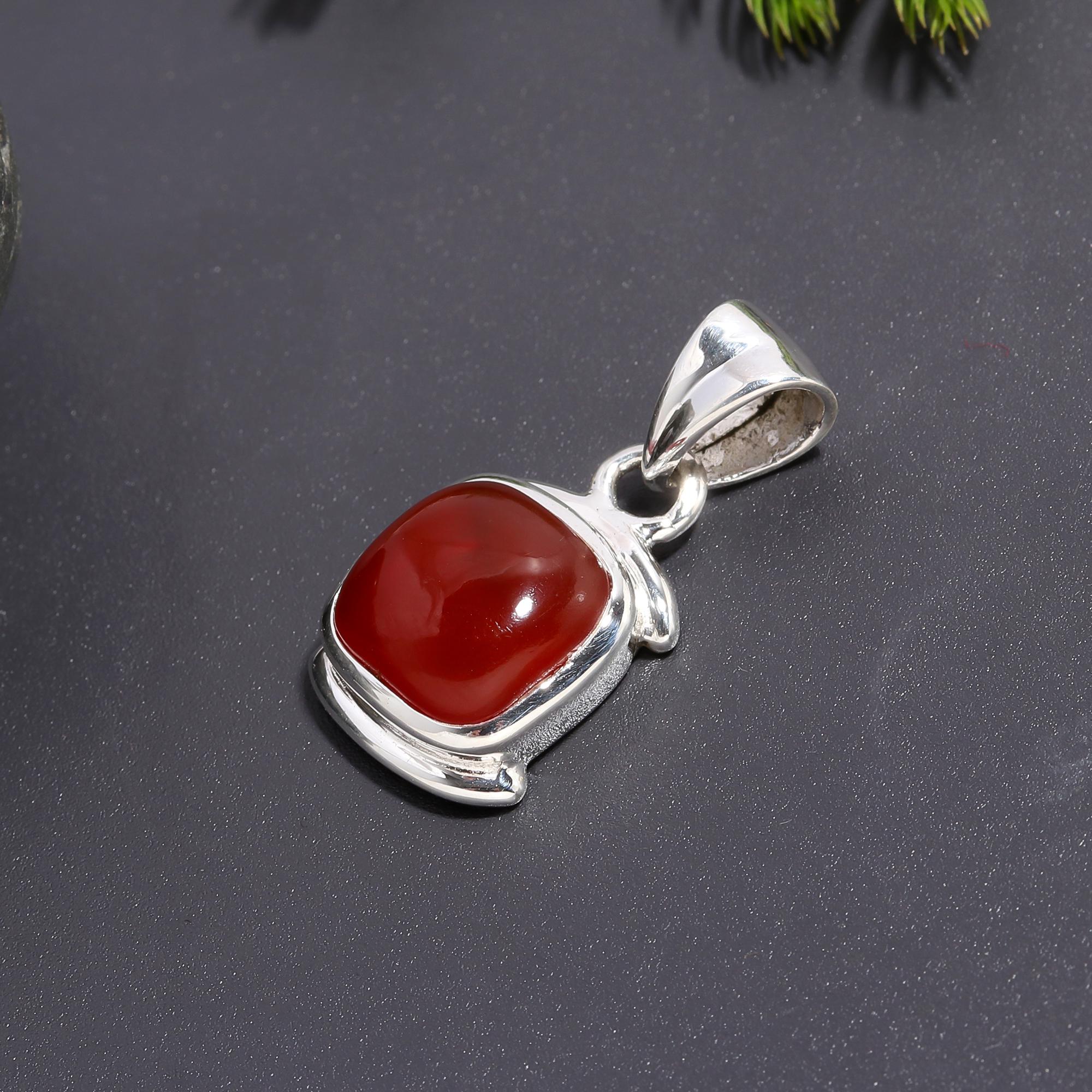 925 Silver Carnelian Pendant