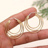 Antitarnish Brass Hoop Earrings