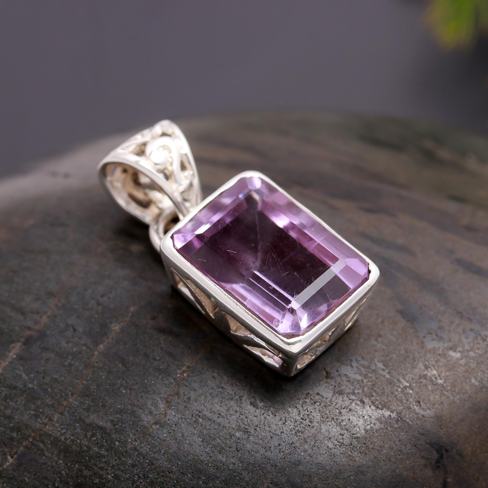 925 Silver Amethyst Pendant