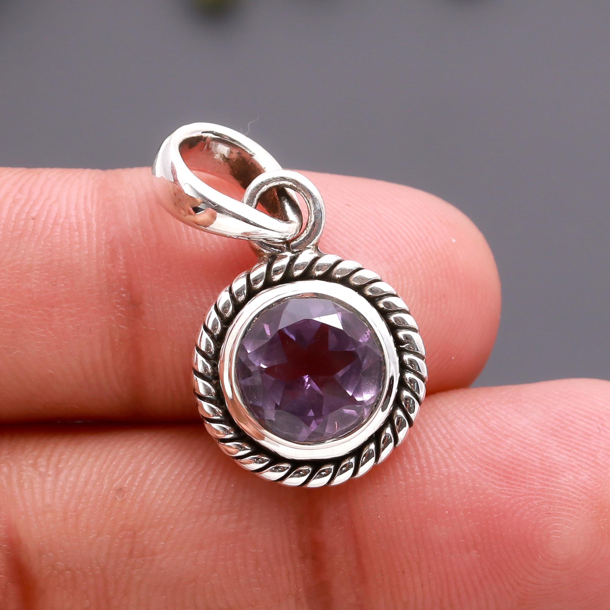 925 Silver Amethyst Pendant