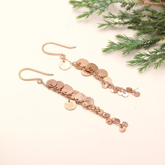 Grapevine Drop Earrings with Mini Coins