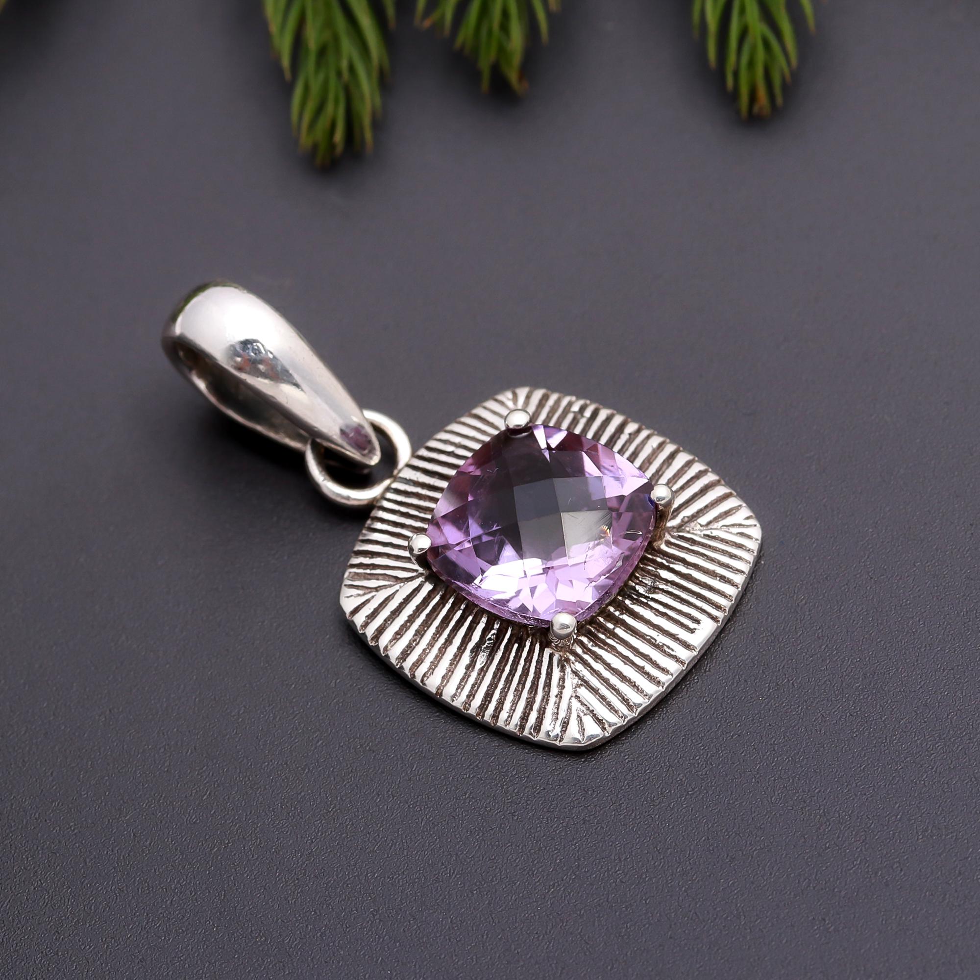 925 Silver Amethyst Pendant