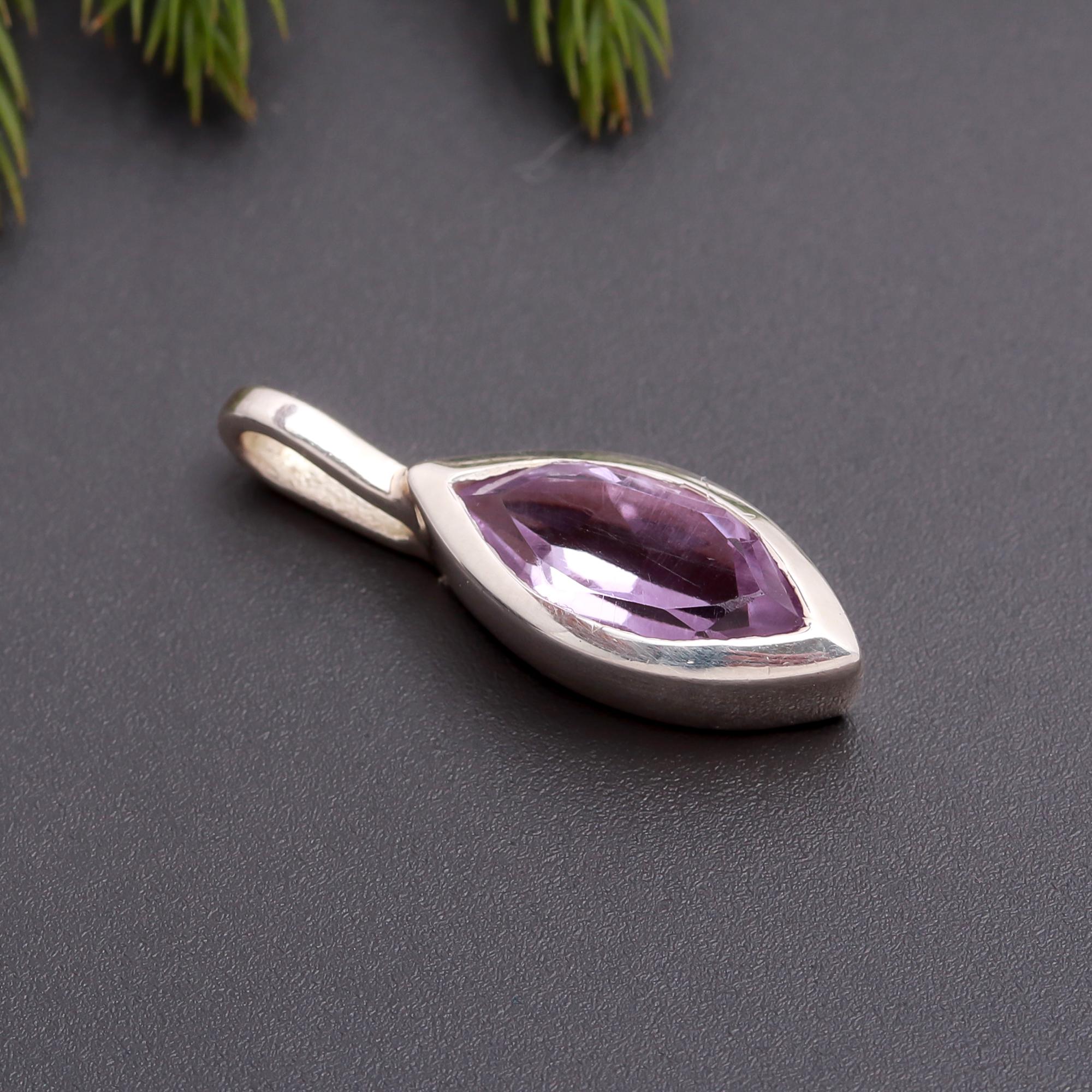 925 Silver Amethyst Pendant