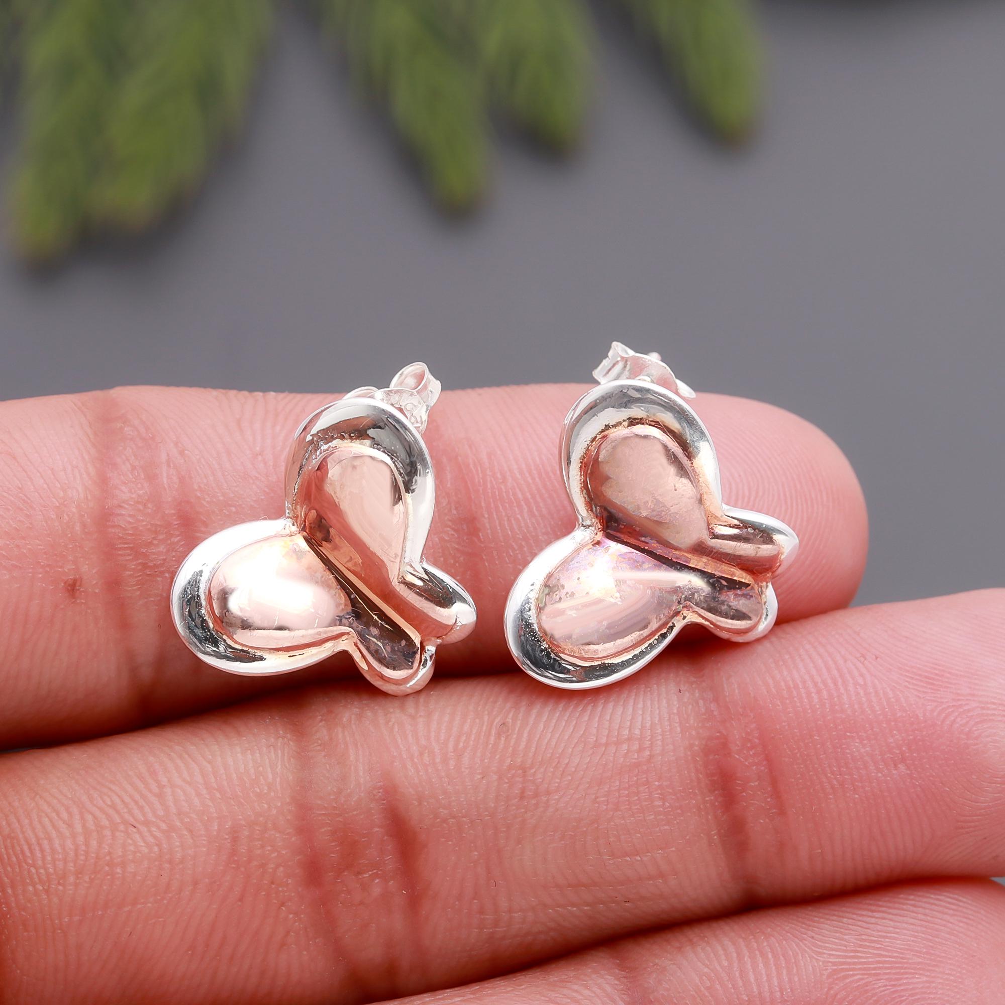 925 Silver Butterfly Stud Earrings