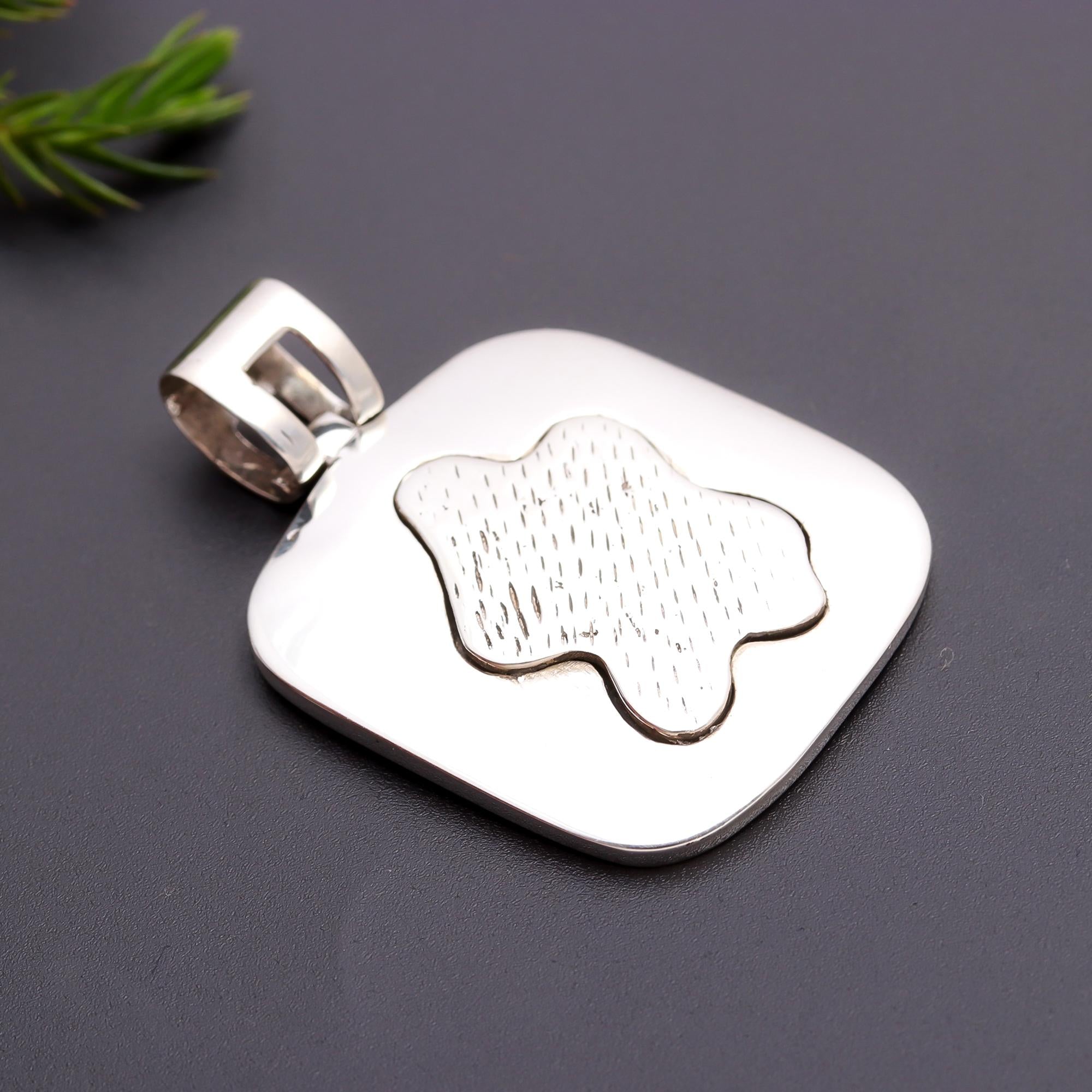 925 Silver Textured Cloud Pendant