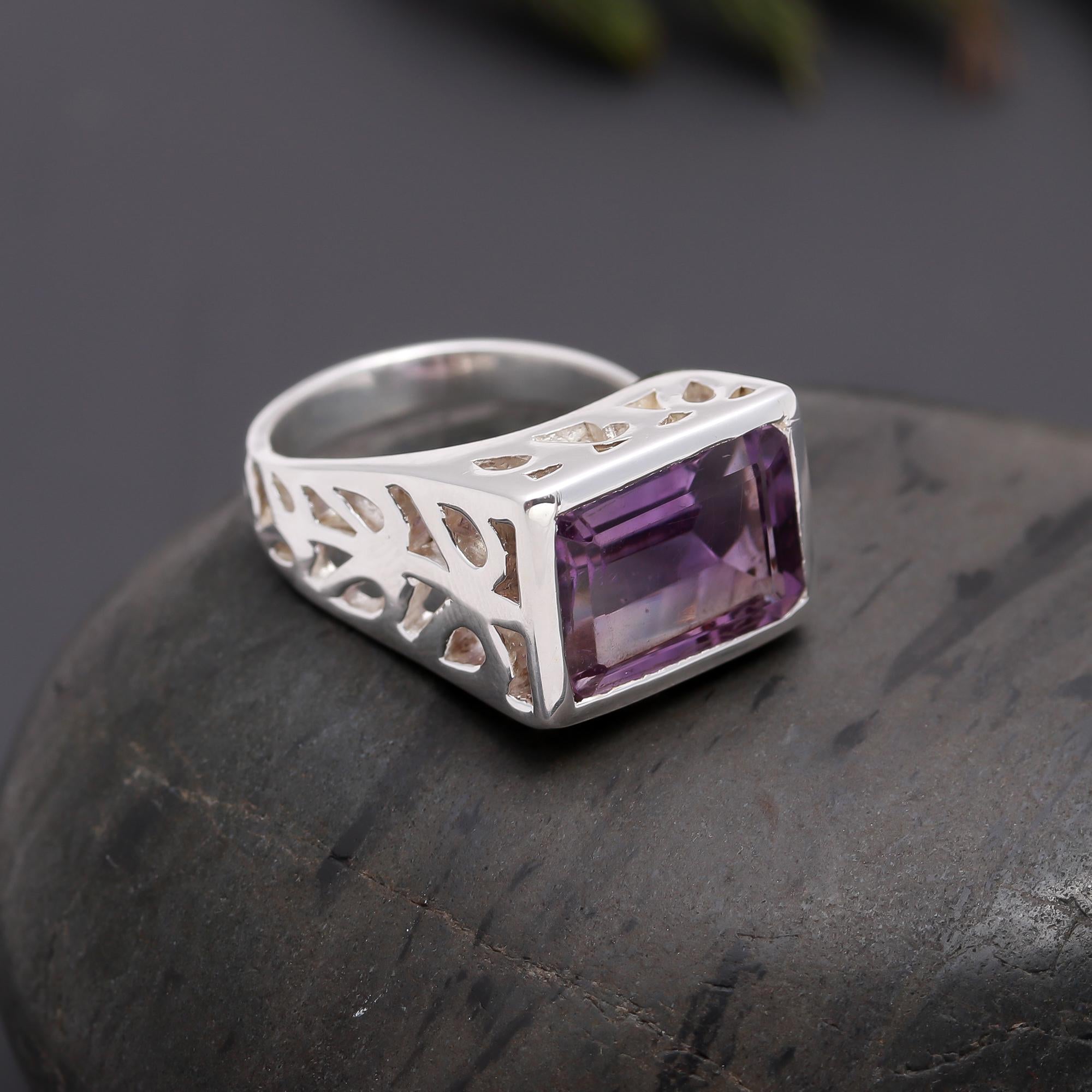 925 Silver Amethyst Ring