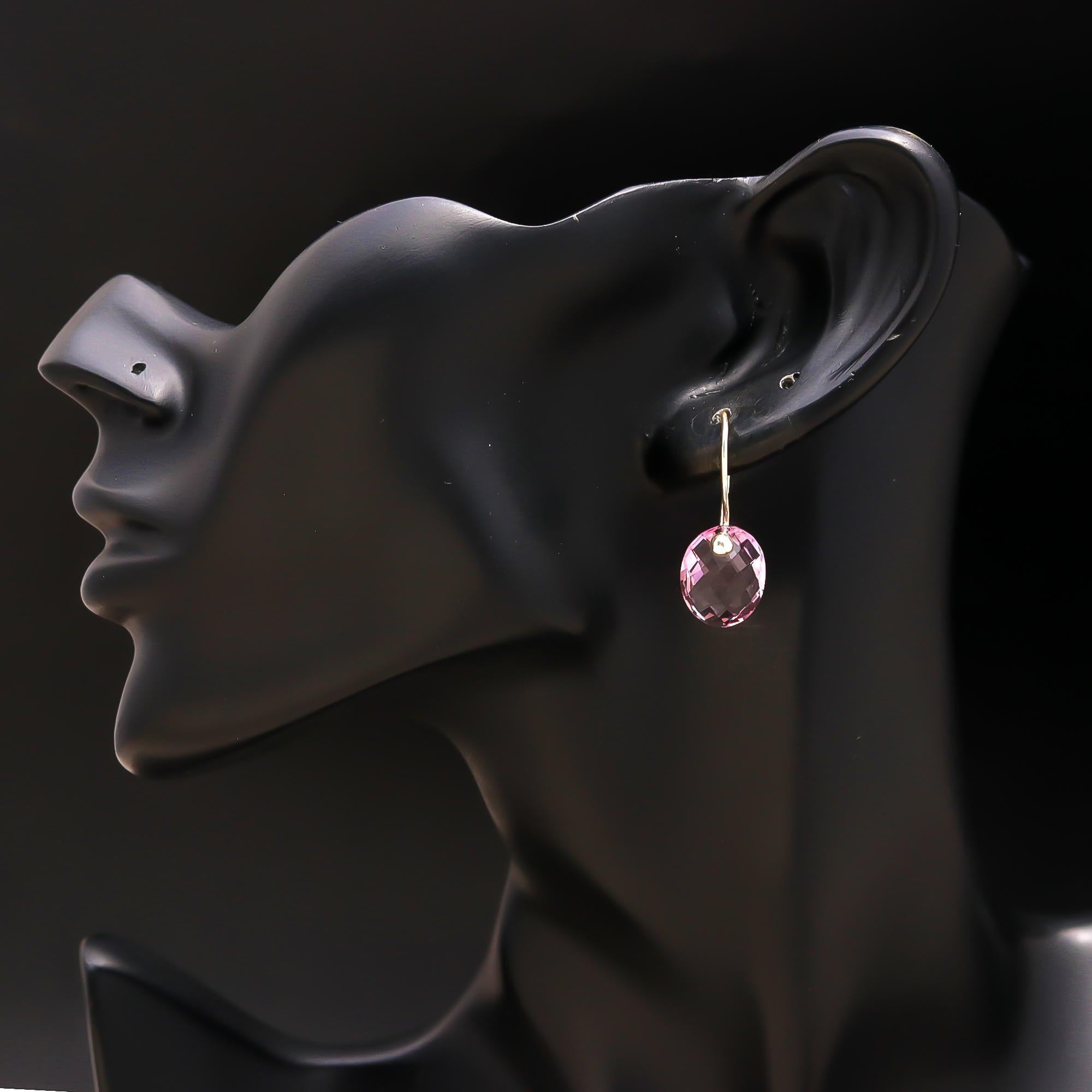 925 Silver Faceted Amethyst Oval Drop Earrings