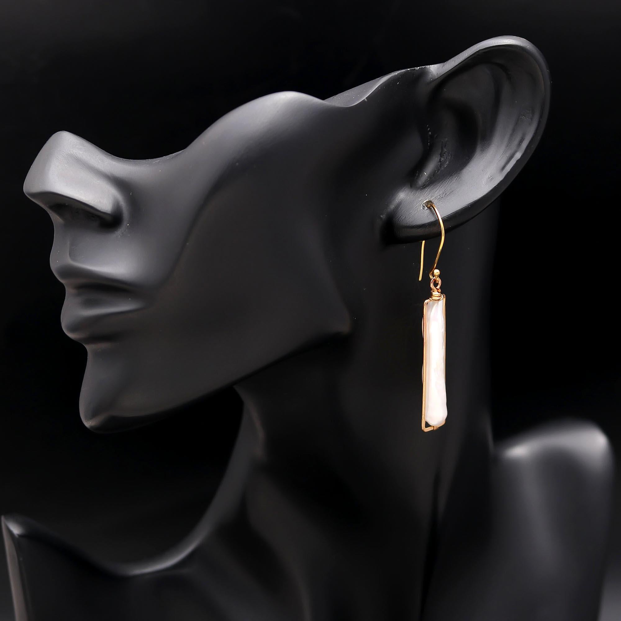 925 Silver Long Pearl Dangle Earrings