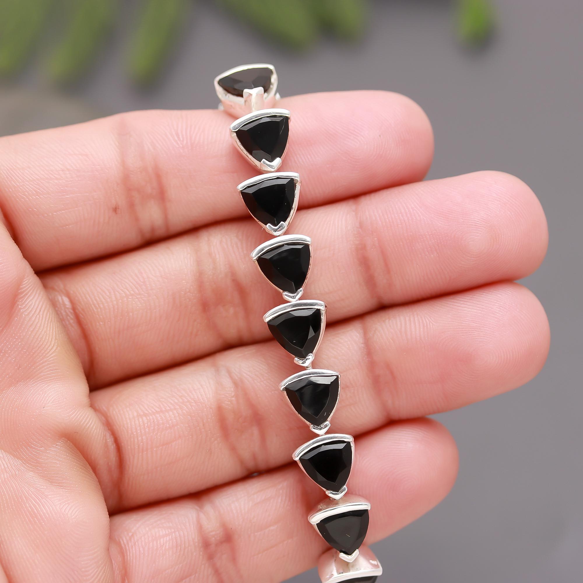 925 Silver Black Onyx Bracelet