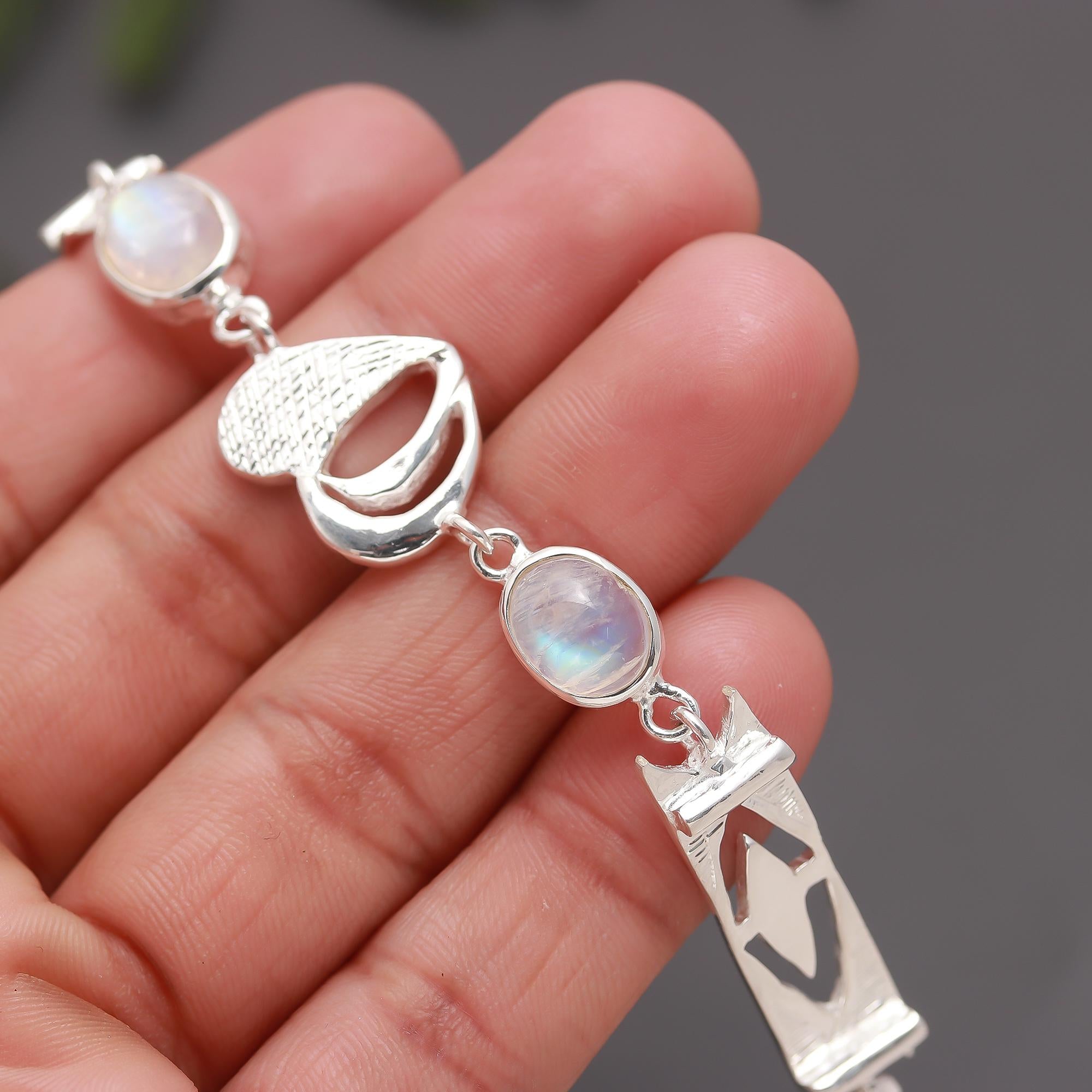 925 Silver Moonstone Bracelet