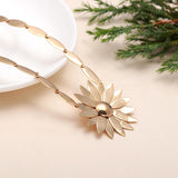 Designer Brass Flower Necklace