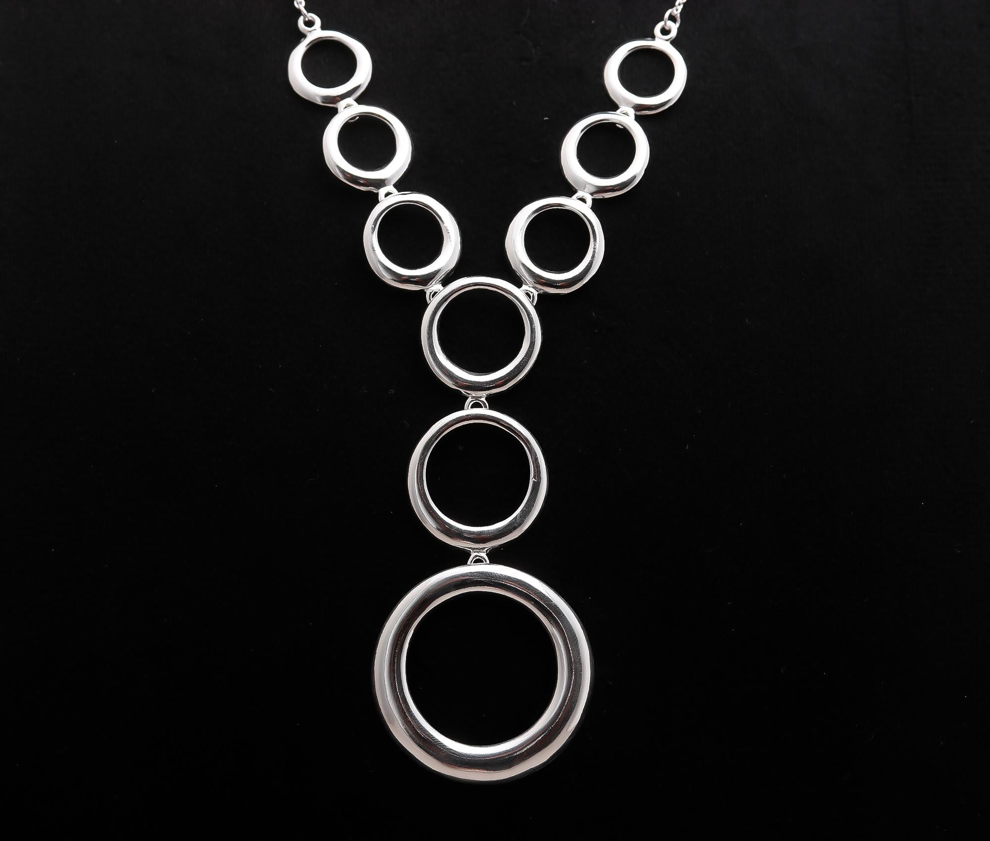 925 Silver Bold Circle Link Necklace