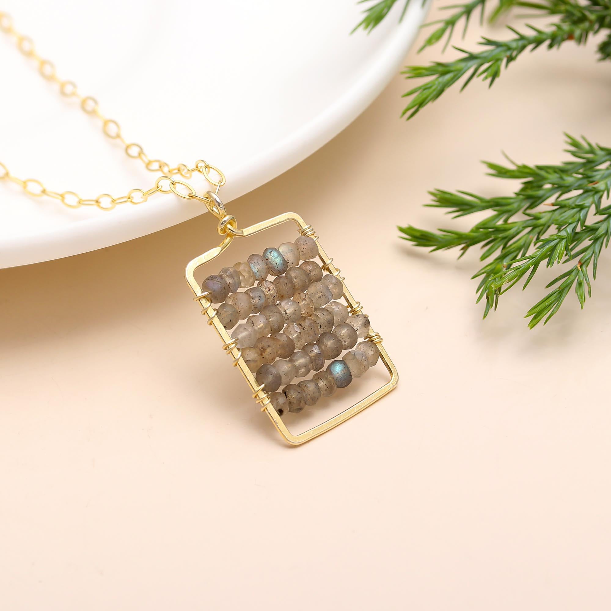 925 Silver Labradorite Pendant Necklace