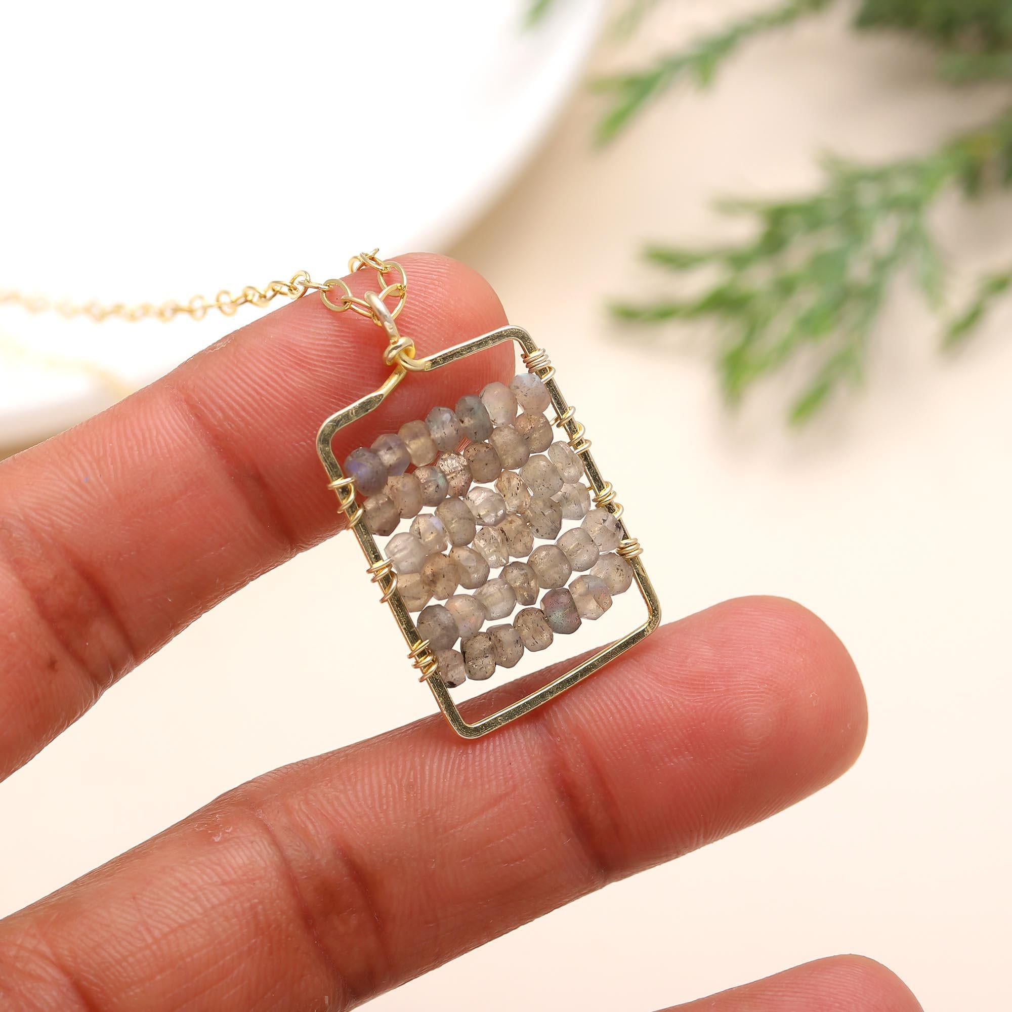 925 Silver Labradorite Pendant Necklace