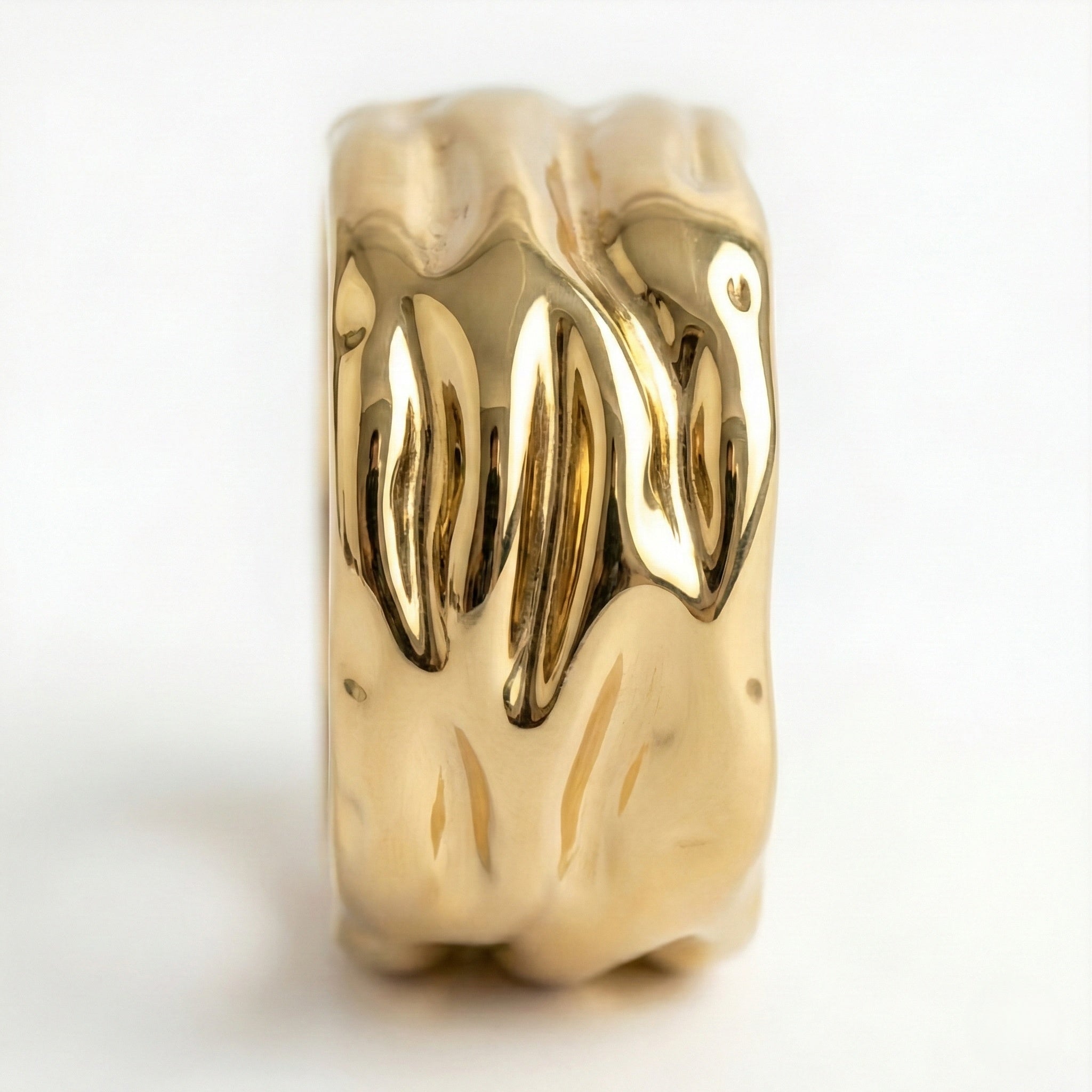 The Lava Shore: Wide Dome Sculptural Bangle