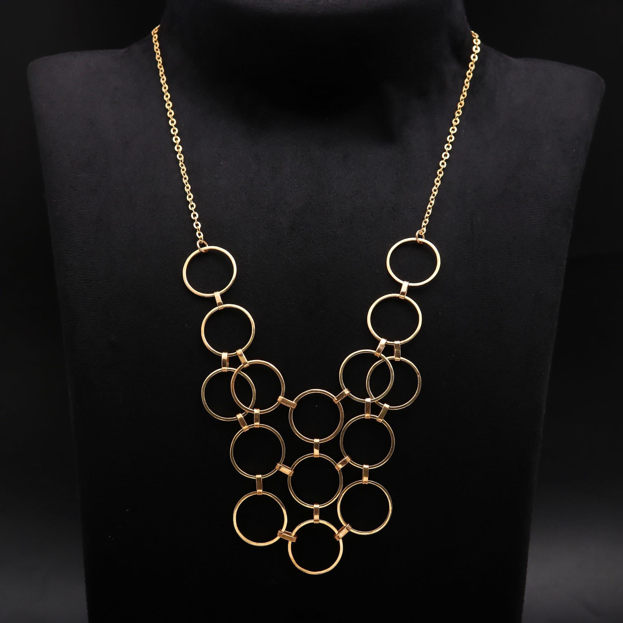 925 Silver Interlinked Circles Necklace