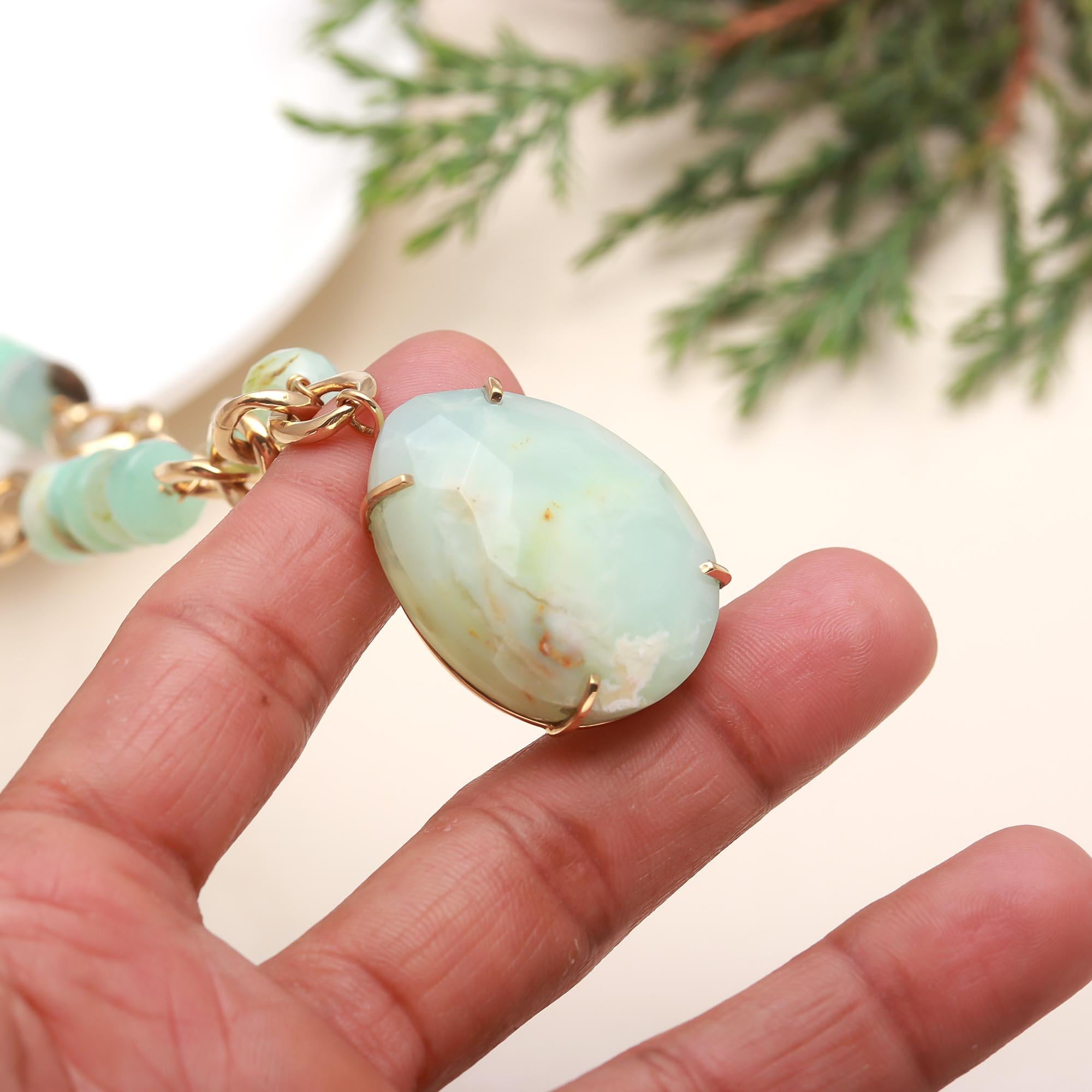 925 Silver Opal Pendant Necklace