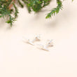 925 Sterling Silver Lightning Bolt Stud Earring With Push Backs