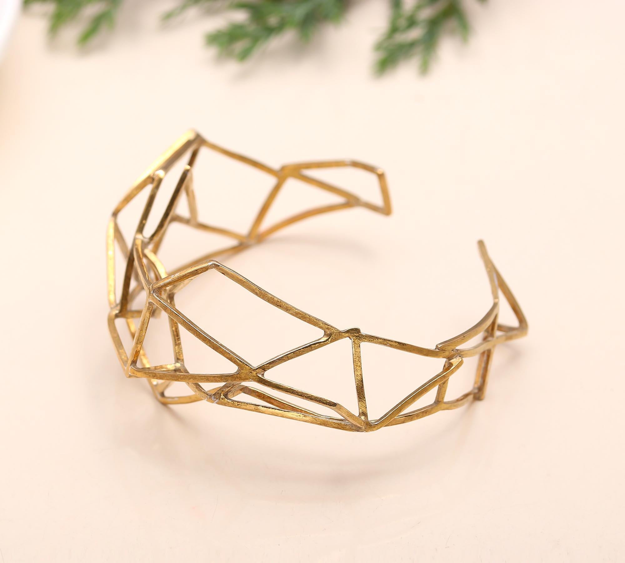 925 Silver Cage Cuff Bracelet