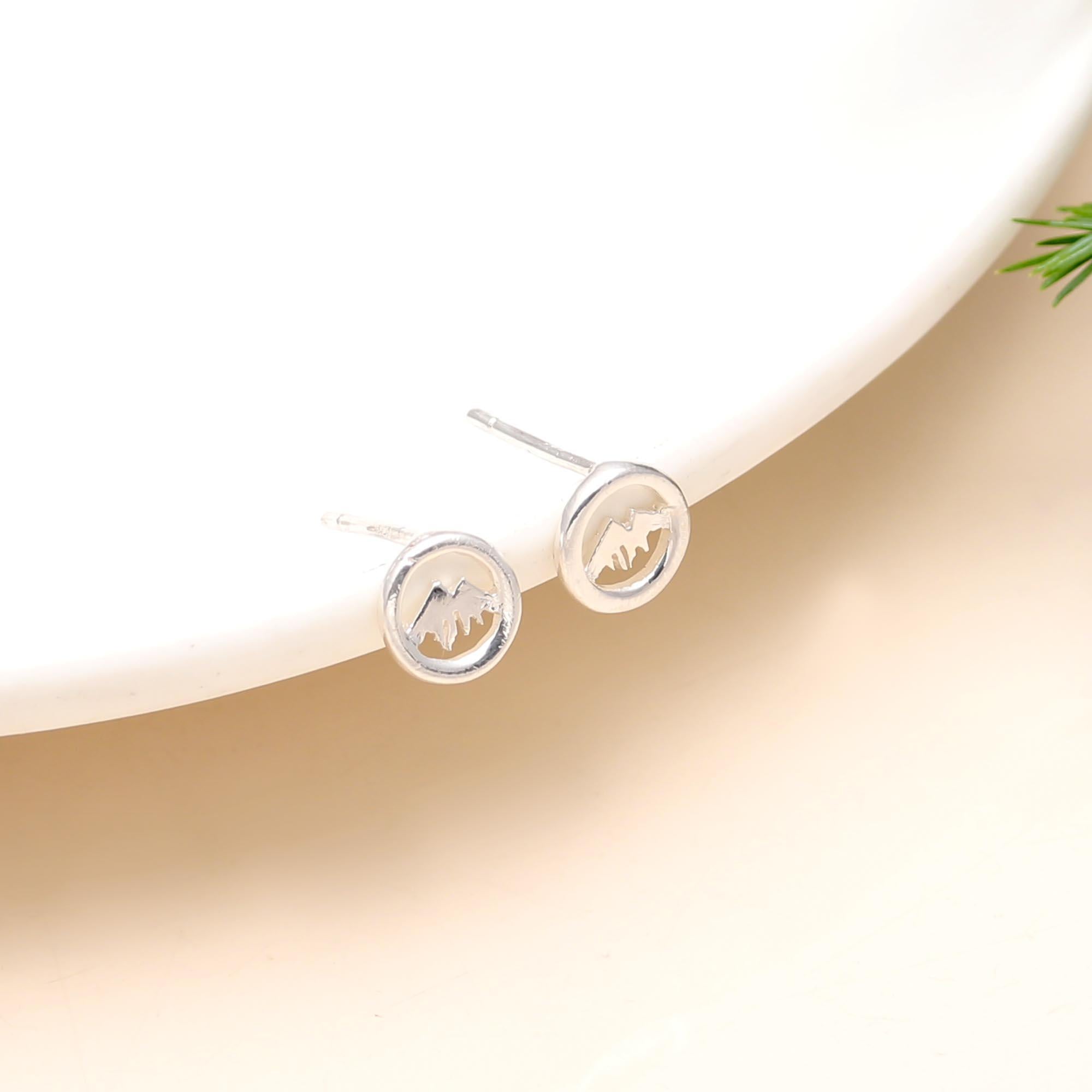 925 Sterling Silver Plain Stud Earrings