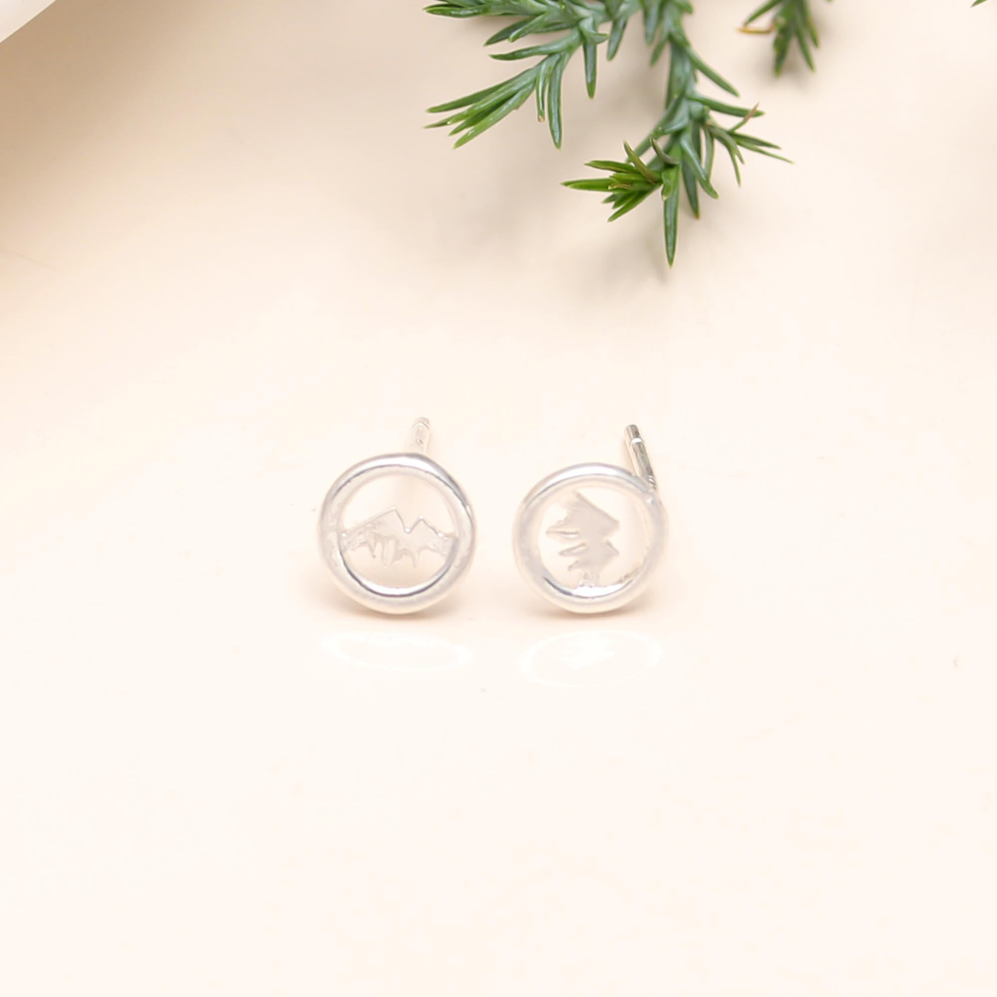 925 Sterling Silver Plain Stud Earrings