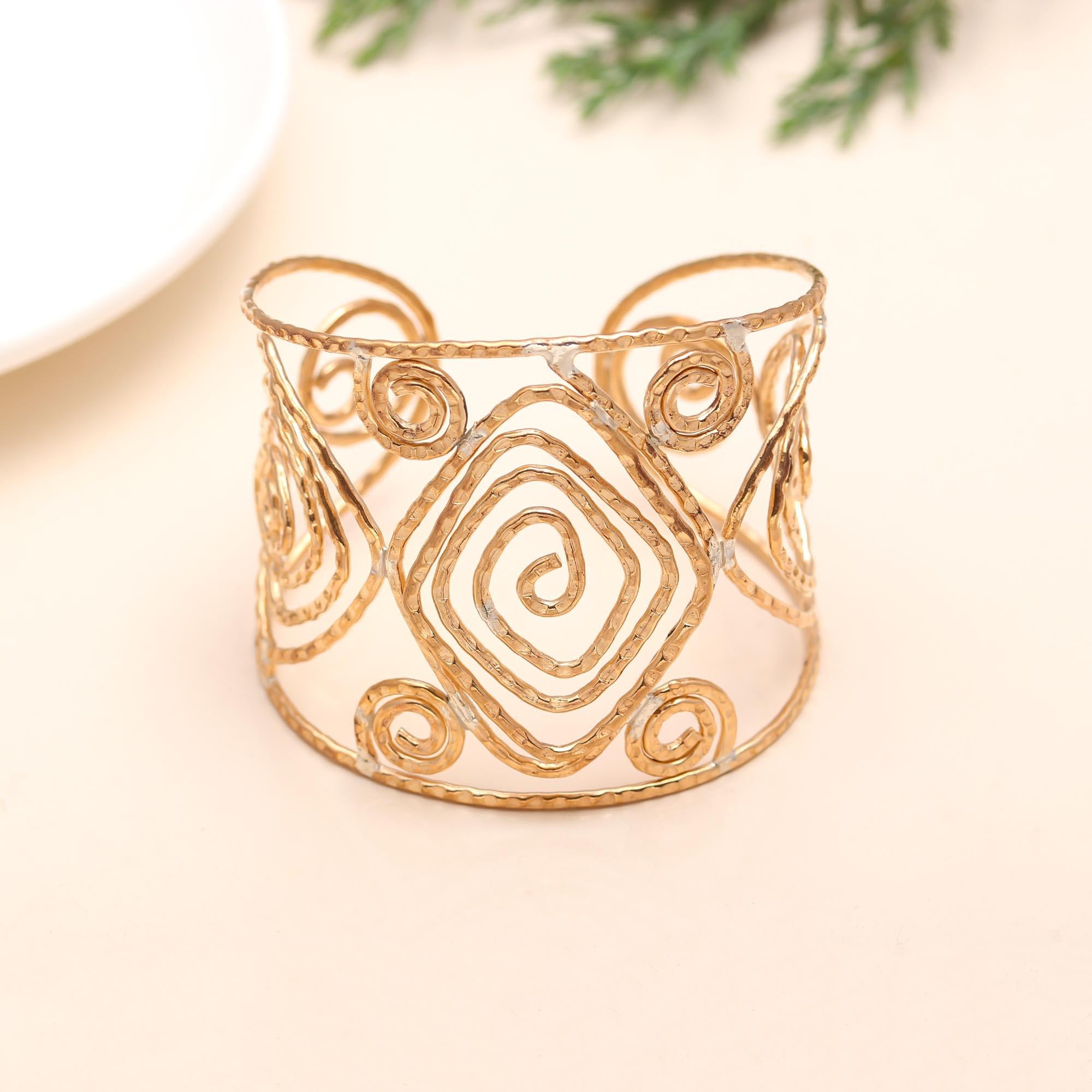 925 Silver Spiral Cuff Bracelet