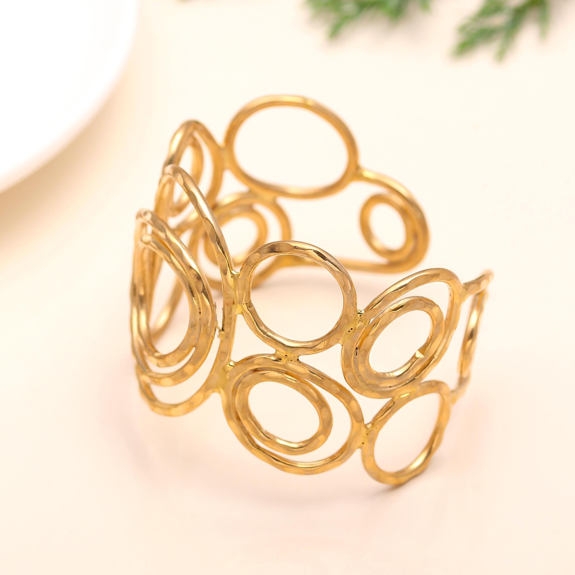 925 Silver Open Circle Cuff Bracelet