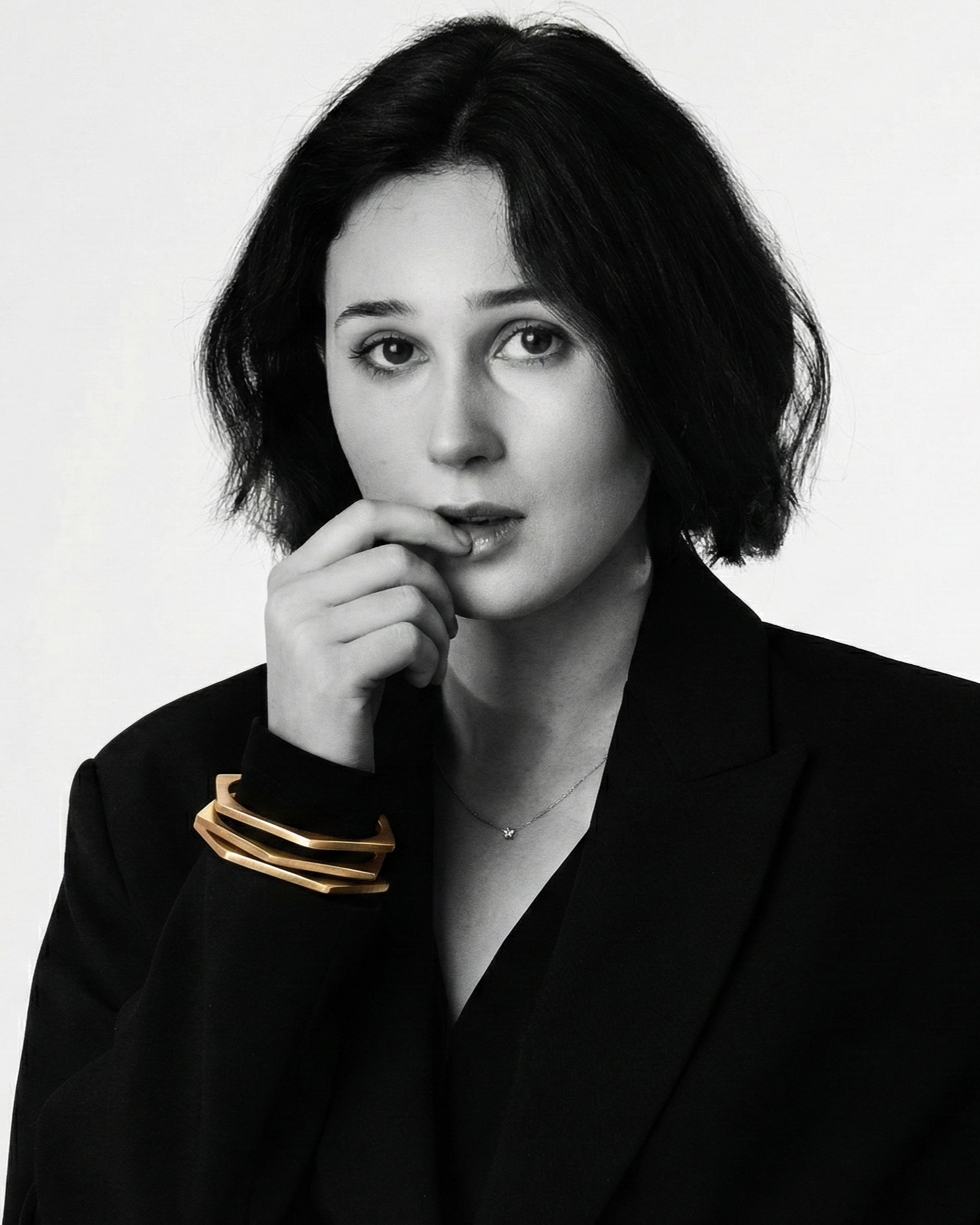 925 Silver Geometric Bangle Set