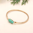 Turquoise Solid Brass Cuff Bracelet