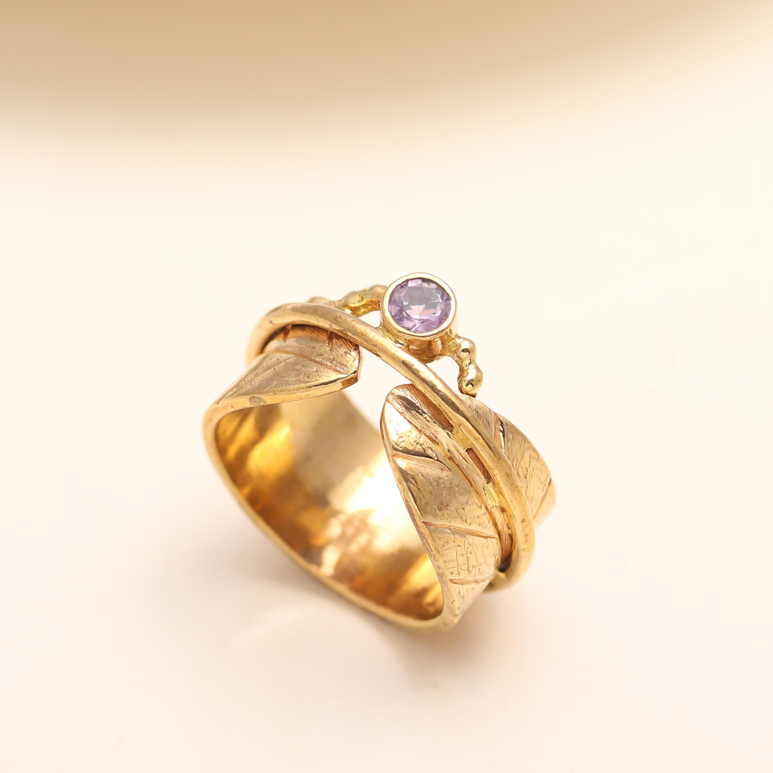 925 Silver Leaf Wrap Ring