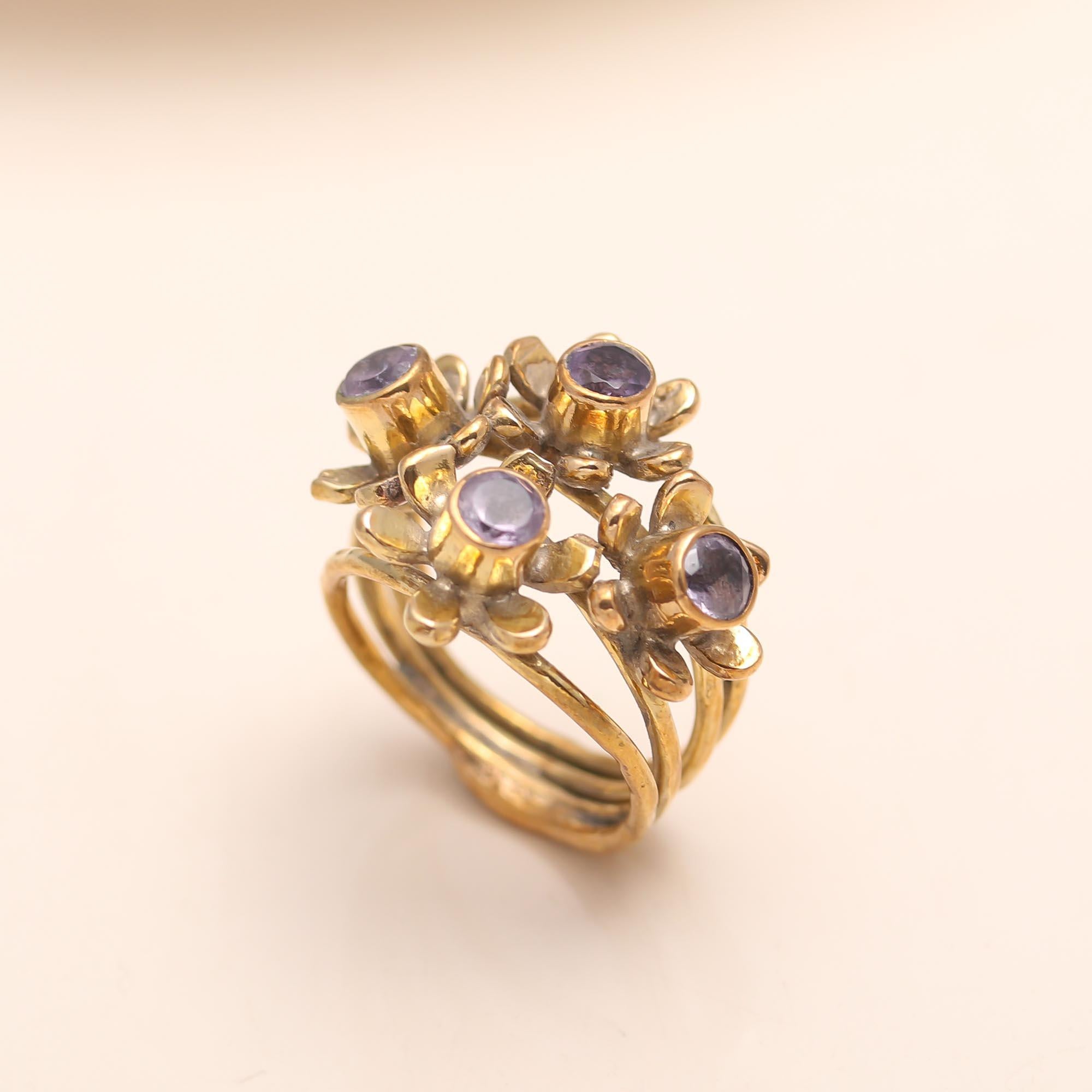 925 Silver Floral Ring