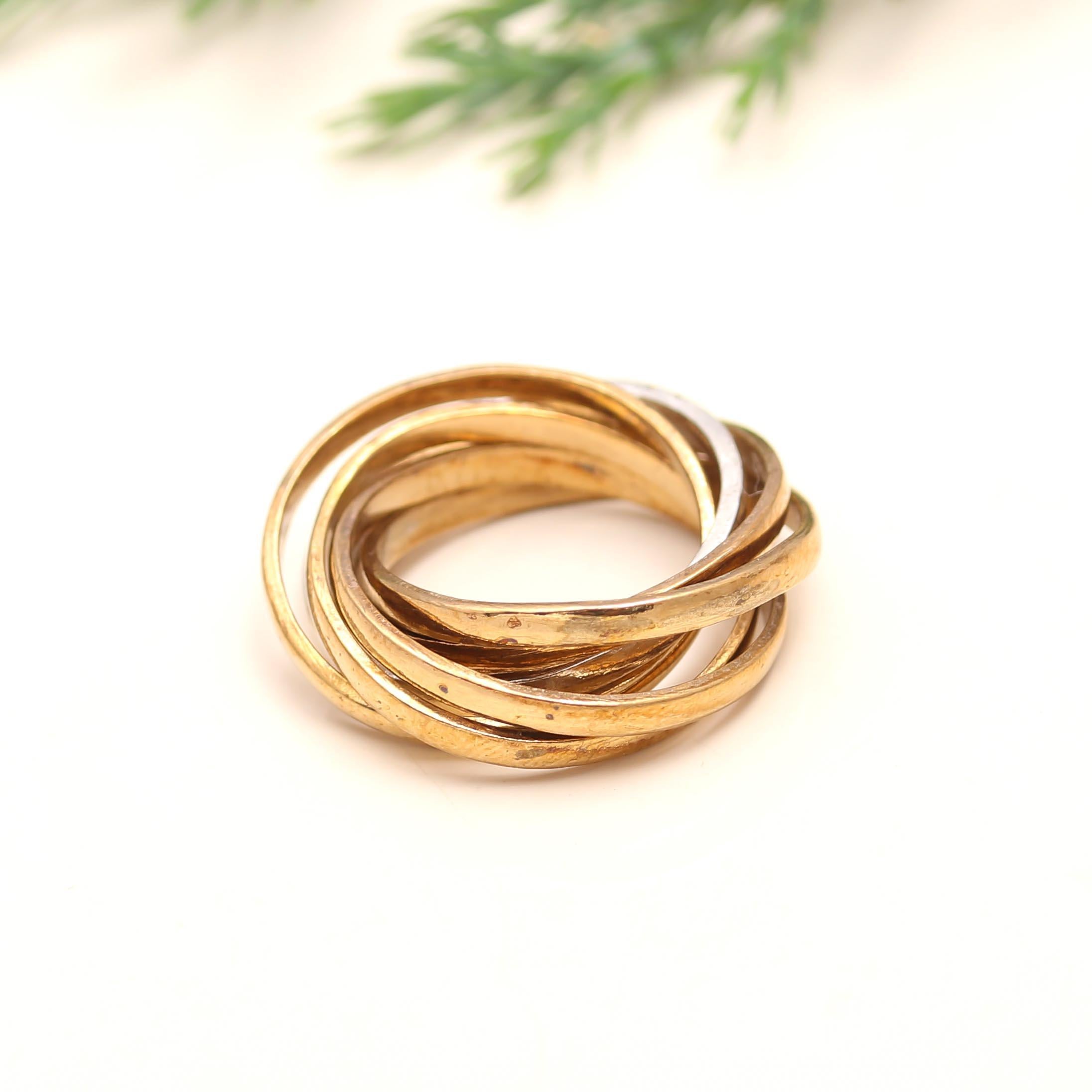 925 Silver Interlocked Band Ring Set