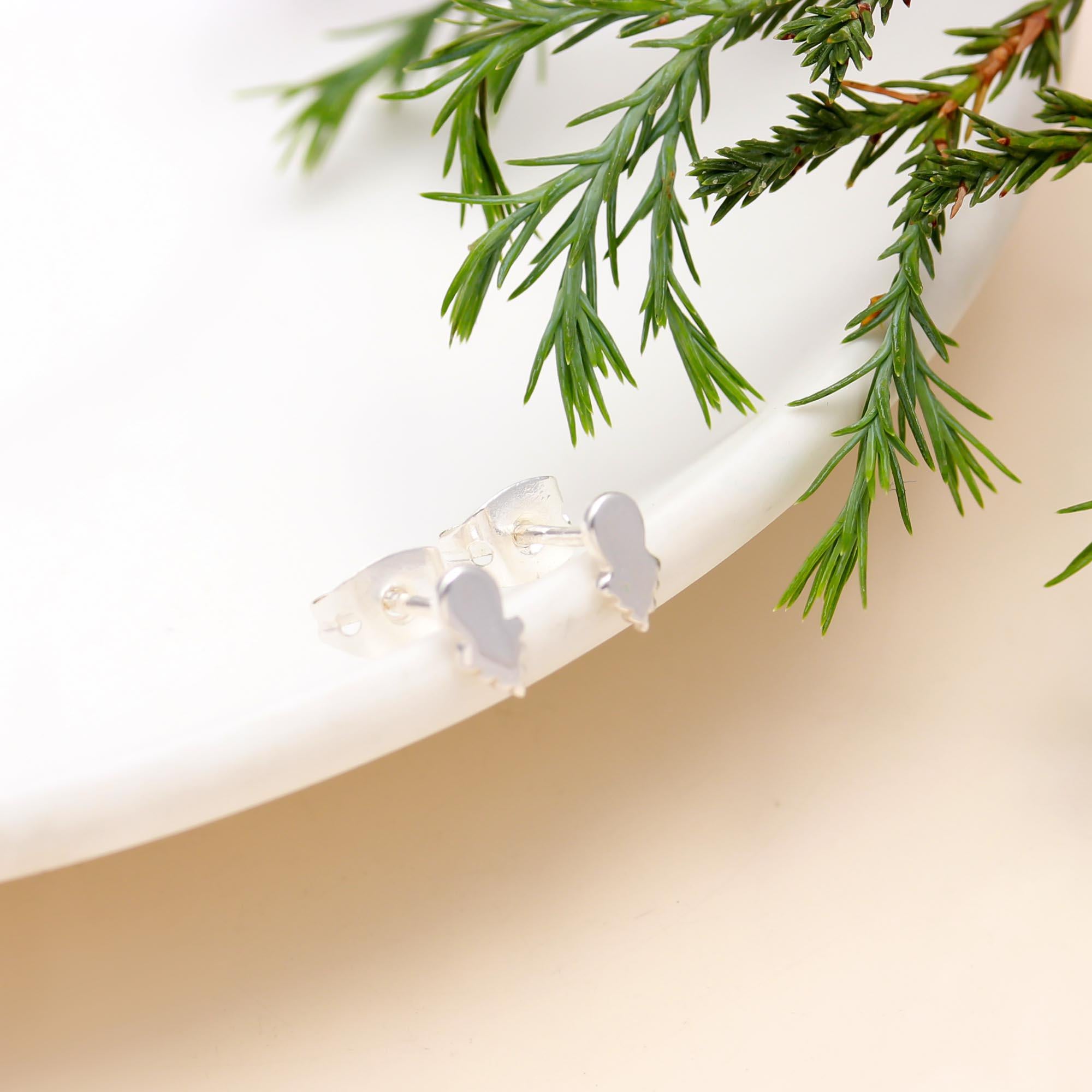 925 Sterling Silver Plain Designer Stud Earrings