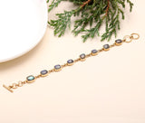 Solid Brass Labradorite Bracelet